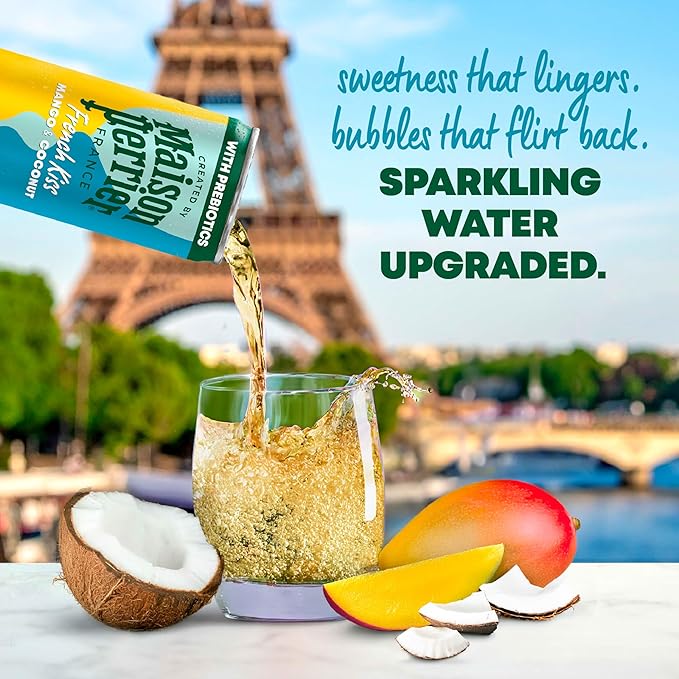 Maison Perrier French Kiss Sweetened Sparkling Juice Beverage, Mango & Coconut Flavors With Real Fruit Juices, 24Pk - Bloomnest