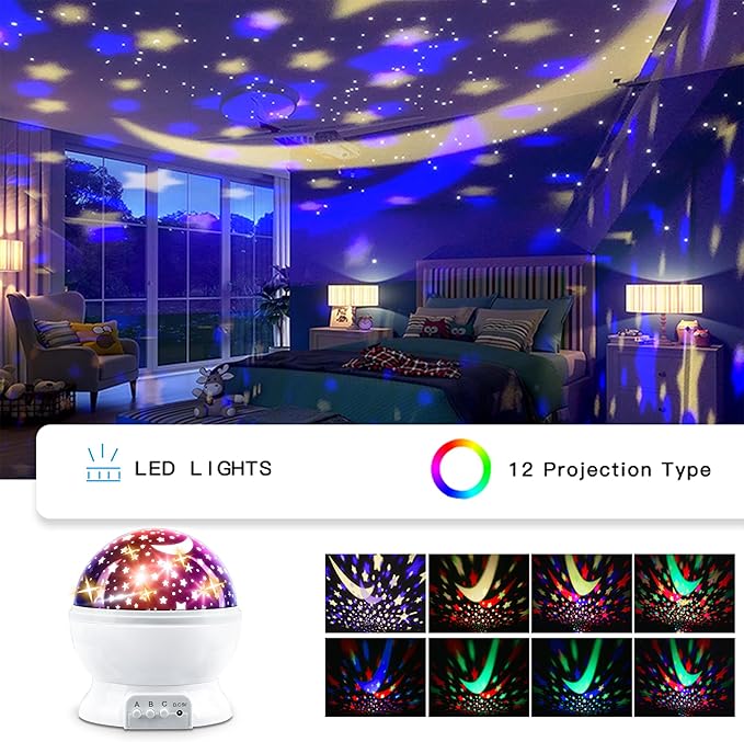 Race Car Night Light Projector Birthday Gifts Toys for Boys Age 3-5 Kids Car Nightlights 360 Degree Rotation with 17 Colors Changing Star Projector Ceiling Light Projector for Boys - Bloomnest