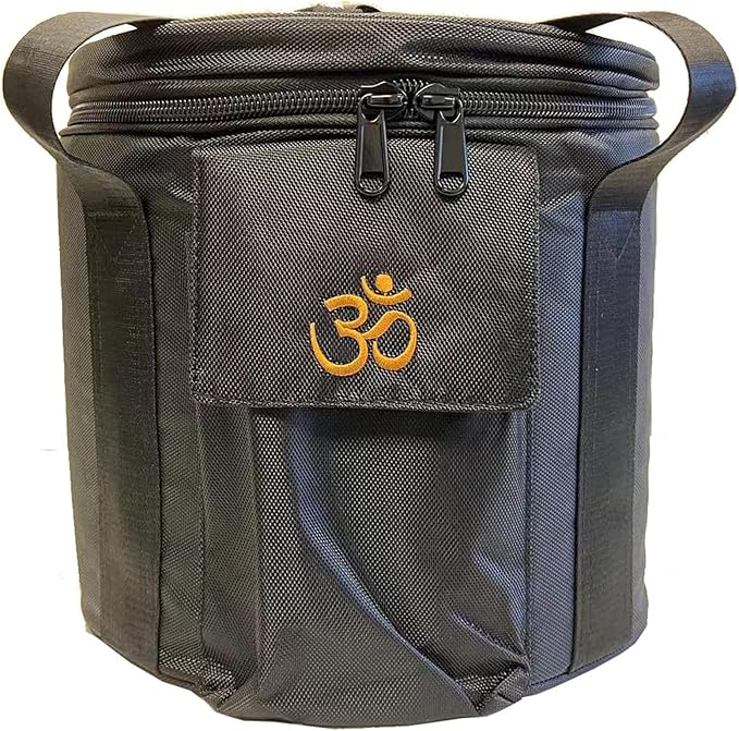 FMTY 10inch Carrying Bag for crystal singing bowl, Meditation, Yoga, Spiritual Healing… (10inch travel Carrier bag for sound healing bowl, Black) - Bloomnest