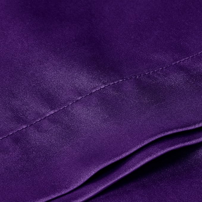 BEDELITE Satin Body Pillow Cover, Super Soft and Cooling Body Pillow Pillowcase for Hair and Skin, Breathable Silky Full Long Pillowcase Cover(20"x54", Plum Purple) - Bloomnest