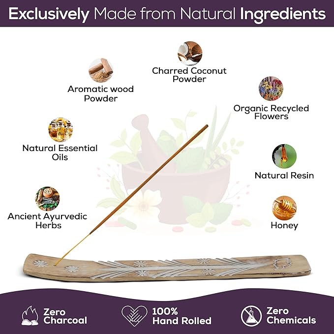 Satya Reiki Incense Sticks, Satya Bng (Bangalore) Insenses 15gmx3 Pack with Raajsee Incense Holder Bundle, Satya Nagchampa Natural Incense - Bloomnest