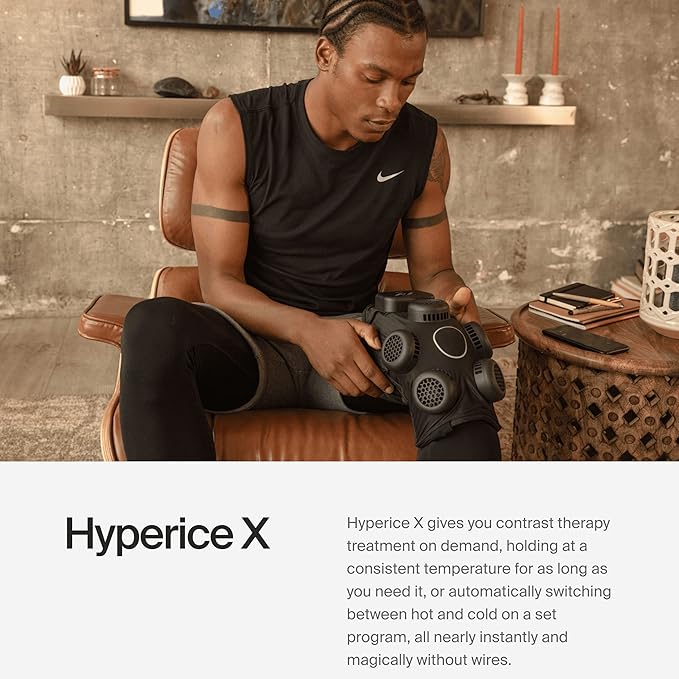 Hyperice X Knee Device - Advanced Heat and Cold Contrast Therapy - Pain and Inflammation Relief - Provides Increased Range of Motion - FSA/HSA Eligible - Bloomnest