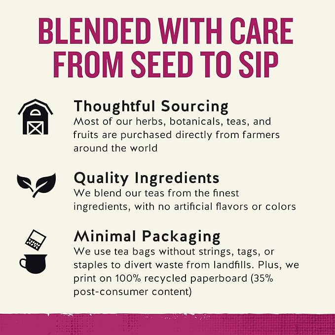 Celestial Seasonings Raspberry Zinger Herbal Tea, Caffeine Free, 20 Tea Bags Box - Bloomnest