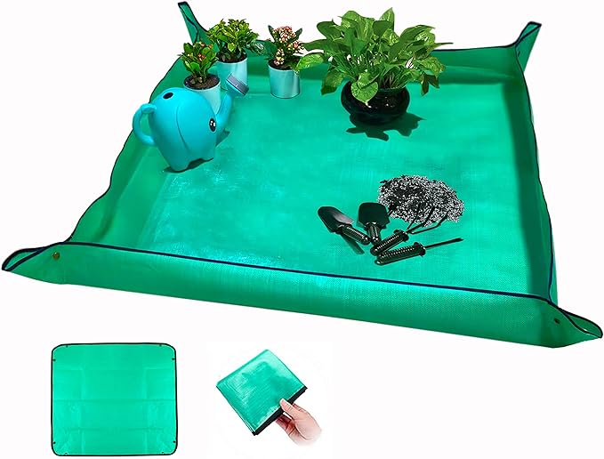 39.4" x 39.4" Large Plant Repotting Mat for Indoor Plants, Portable and Foldable Gardening mat, Waterproof Transplanting Potting Mat in Garde - Bloomnest