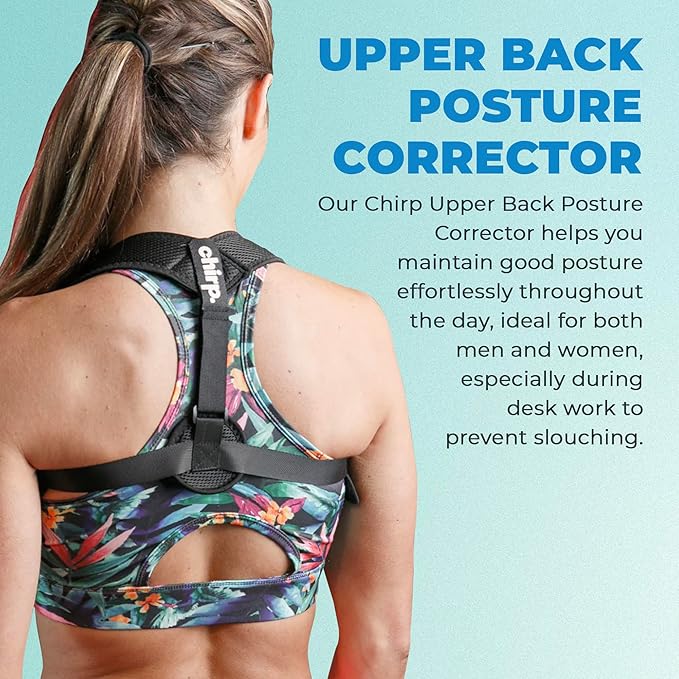 Ultimate Back + Neck Bundle, 4-Pack Chirp Wheel Massage Rollers, Carrying Case, Upper Back Posture Corrector, Includes Focus, Muscle Massage, and Gentle High Density Foam Rollers, Up to 500 lbs, Black - Bloomnest