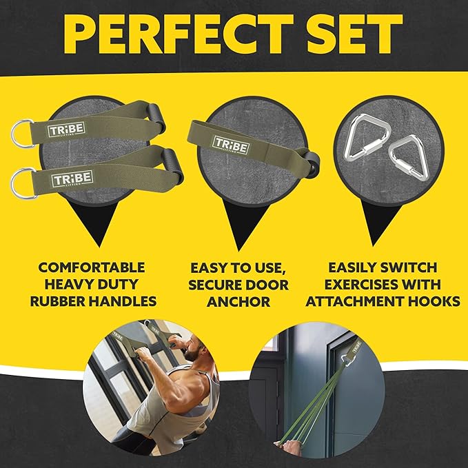 Long Resistance Bands for Working Out Men and Women - Set of 5 Pull-Up Bands, Rubber Handles and Door Anchor - Workout Bands Resistance for Men - Exercise Bands Resistance Bands Set - Bloomnest