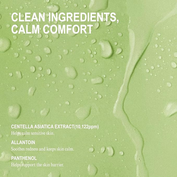 NUNIES Calming Sheet Mask – Korean Soothing Face Mask for Redness & Sensitive Skin | CICA, Allantoin & Panthenol | pH-Balanced | Alcohol-Free, Fragrance-Free, Colorant-Free | 5 Sheets - Bloomnest