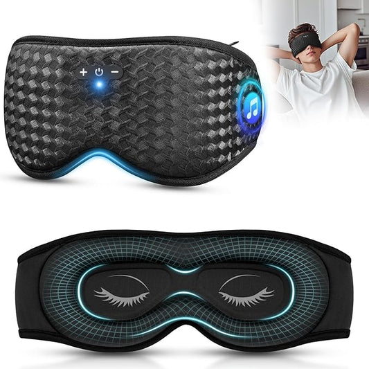 Sleeping Eye Mask with Headphones, Wireless Bluetooth 5.4 Sleep Mask for Men Women, Sleeping Headphones for Side Sleepers, Cool Gadgets Gifts - Bloomnest