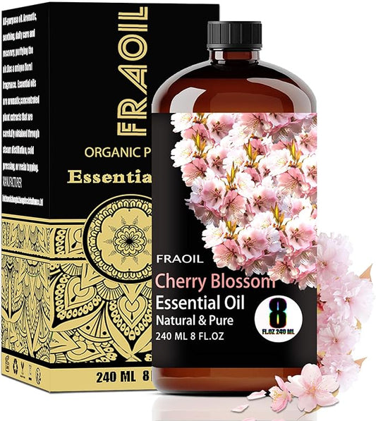 Cherry Blossom Essential Oil, Cherry Blossom Oil 8 Fl Oz 240ML for Diffuser Humidifier Yoga Cleaning DIY Candle Soap Making Perfume Gift for Women Essential Oils - Bloomnest
