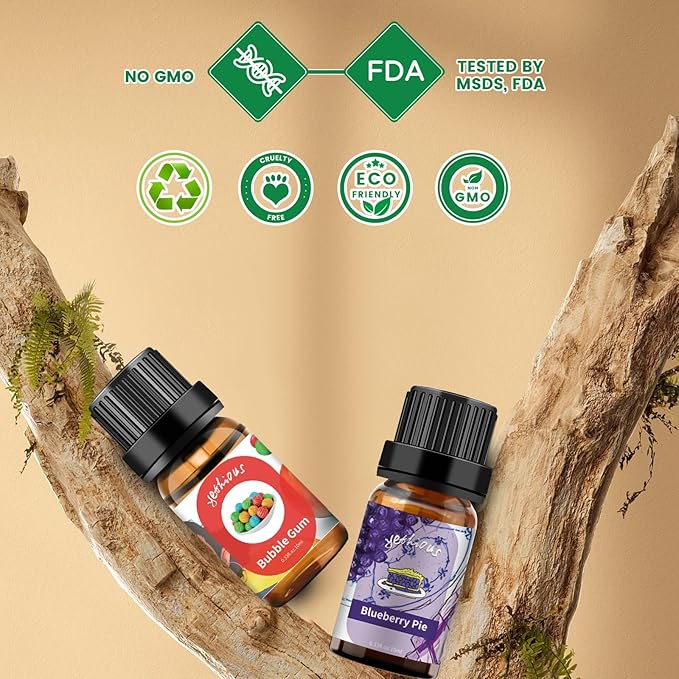 yethious Bubble Gum Essential Oil for Diffuser Blueberry Pie Bubble Gum Essential Oil Set Bubble Gum Oil 100% Pure Aromatherapy Oils - 2pcs X 10ml - Bloomnest