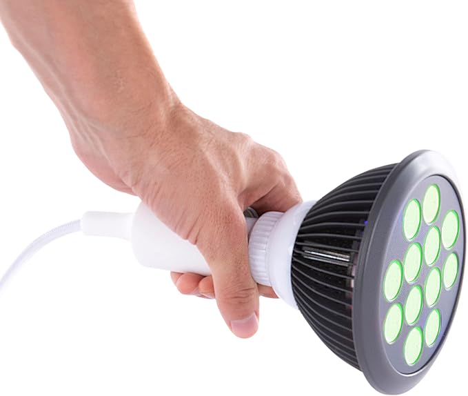hooga Green Light Therapy Bulb Power Cord Included. 525 nm Wavelength. 12 LEDs. High Irradiance, Can Improve Skin Pigmentation and Fine Lines, and Anti Aging. Migraine and Pain Relief. Hooga