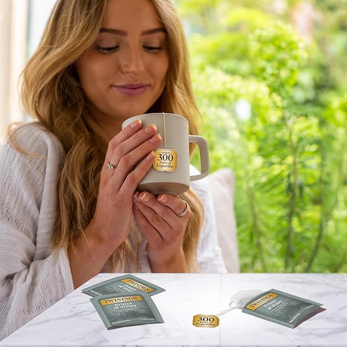 Twinings Prince of Wales Black Tea Individually Wrapped Bags, 20 Count (Pack of 2), Velvety Smooth & Mild, Caffeinated, Enjoy Hot or Iced, 20 Teabags - Bloomnest