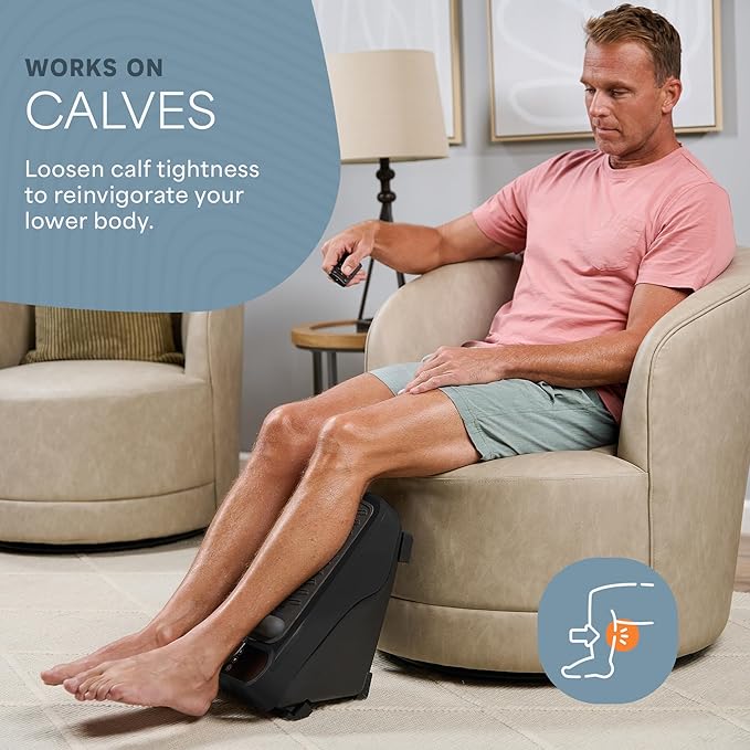 LifePro Foot Massager for Neuropathy - Relaxing Calf and Foot Therapy with Heat Option for Maximum Soothing Relief - Massager for Blood Circulation and Revitalization - Bloomnest