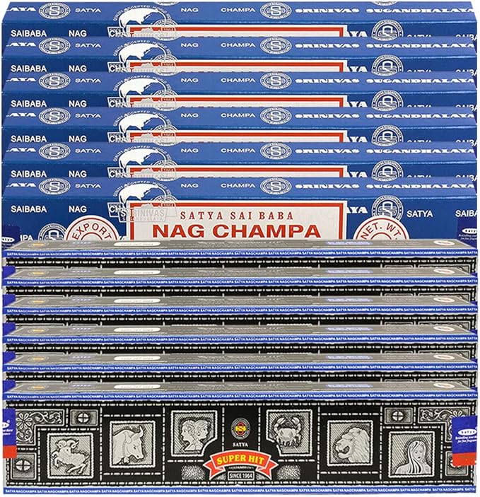 Nag Champa Incense Sticks and Super Hit Incense Sticks with Incense Holder Bundle for Home Fragrance and Spiritual Décor TRUMIRI