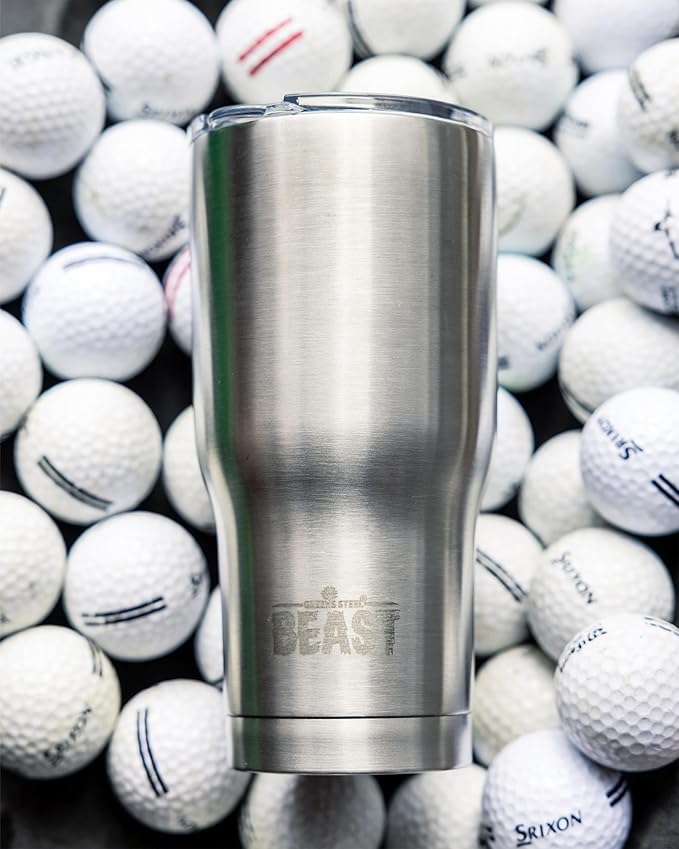 Beast 40 oz Tumbler Stainless Steel Vacuum Insulated Coffee Ice Cup Double Wall Travel Flask (Stainless Steel) - Bloomnest