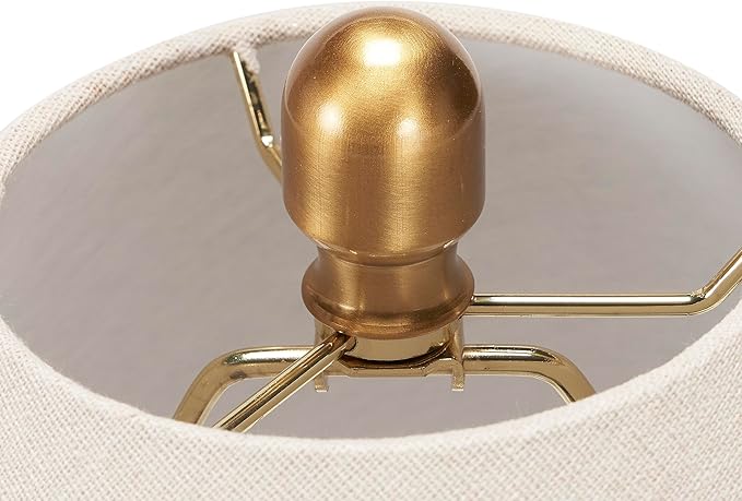 Nourison Home 23" Rustic Brown (Gray Undertones) Ceramic Pot Table Lamp for Bedroom, Living Room, Dining, Home Office, Entryway - Bloomnest
