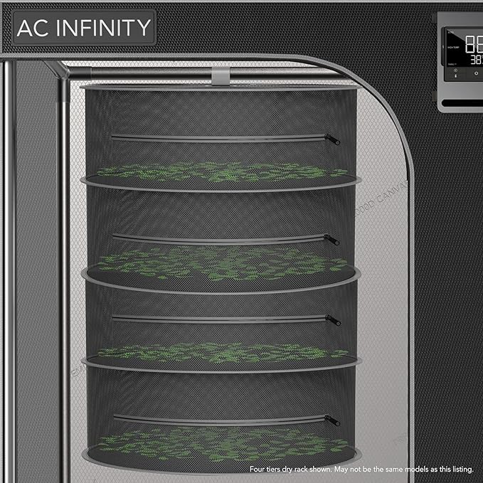 AC Infinity Herb Drying Rack, 8-Layer Hanging Mesh Net for Plants, Seeds, and Buds, 24" Diameter Fit in Grow Tents Closets Hydroponics - Bloomnest
