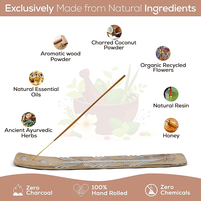 Satya Positive Vibes Incense Sticks, Satya Bng (Bangalore) Insenses 15gmx3 Pack (45 GMS) with Raajsee Incense Holder Bundle, Satya Nagchampa Natural Incense - Bloomnest