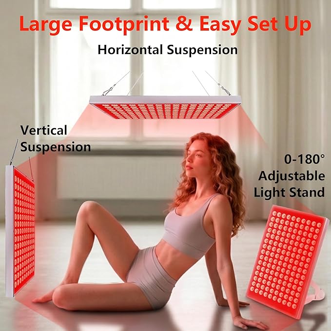 Red Light Therapy, Dual Chip Elite Grade LED Red Infrared Light Device with Near-Infrared Light 660nm 850nm High Power Red Light Therapy Panel at Home, Ideal for Body, Face,100W ZOXJOY