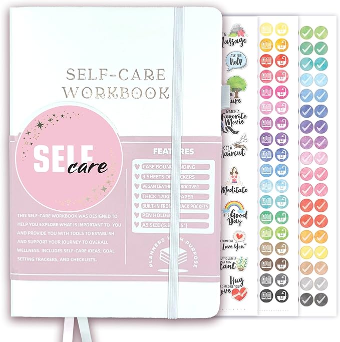 Planners with Purpose Self-Care Planner for Women - Wellness & Mindfulness Journal with Guided Prompts, Self Love & Gratitude Exercises - Daily Reflection & Goal Setting Notebook - Aesthetic Hardcover A5 (white) PlannerswithPurpose