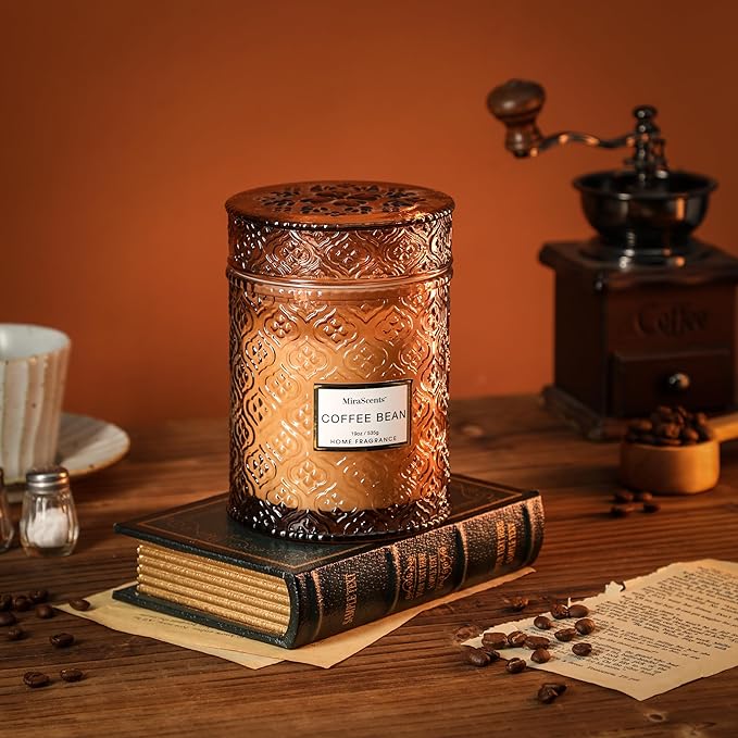 Coffee Scented Candles, Large Natural Soy Candle, 88 Hours Burning Time, Decorative Candles in Glass, Candle Gifts for Women, 19oz - Bloomnest