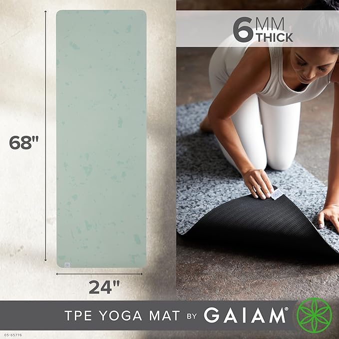 Gaiam Yoga Mat Performance TPE Exercise & Fitness Mat for All Types of Yoga, Pilates & Floor Exercises - Bloomnest