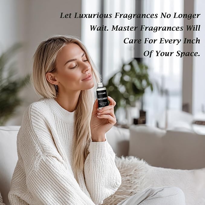 Luxury Hotel Scent Baccarat Oil Diffuser Refill Kit | Long Lasting Essential Oil for Large Room,HVAC & Car Waterless Fragrance Diffusers| Nanotech Formula| Spa Calming Aromatherapy Oil (20ml/0.7FL oz) - Bloomnest