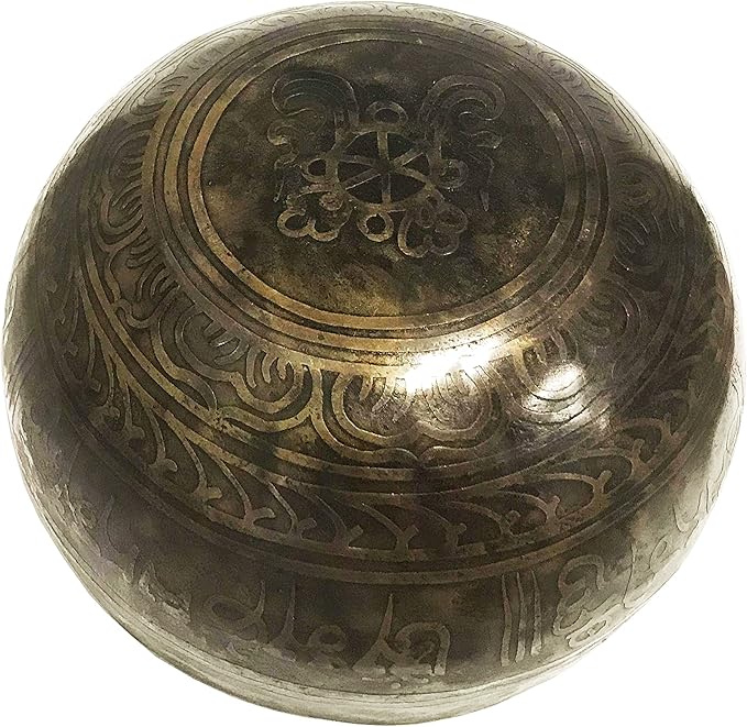 Crown Chakra Hand Pounded Tibetan Art Healing Singing Bowl ~ Nepal [404 SB, 5.5 inch Diameter] - Bloomnest