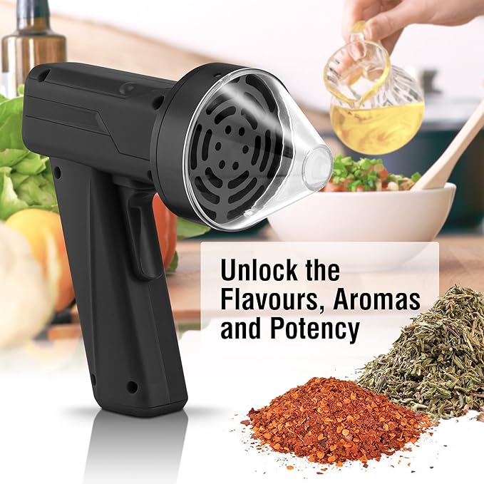 2.5" Large Electric Grinder Herb Grinder, Auto Spice Grinder with Auto Dispensing (Black) - Bloomnest