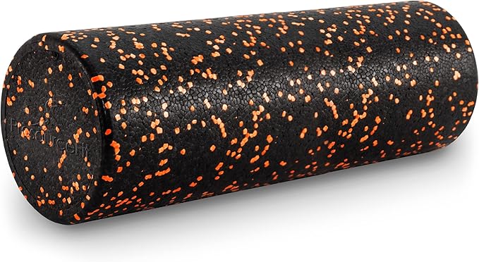 ProsourceFit High Density Foam Rollers 12 - inches Long, Firm Full Body Athletic Massage Tool for Back Stretching, Yoga, Pilates, Post Workout Muscle Recuperation, Black/Blue - Bloomnest