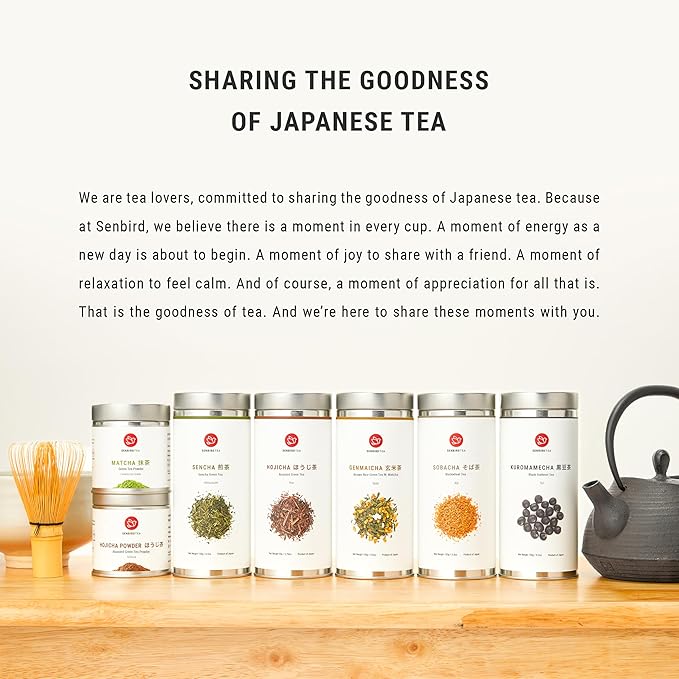 Senbird Premium Sencha - Japanese Green Tea - From Shizuoka, Japan - Loose Leaf Tea In Airtight Tea Tin (3.5oz/100g) - Bloomnest