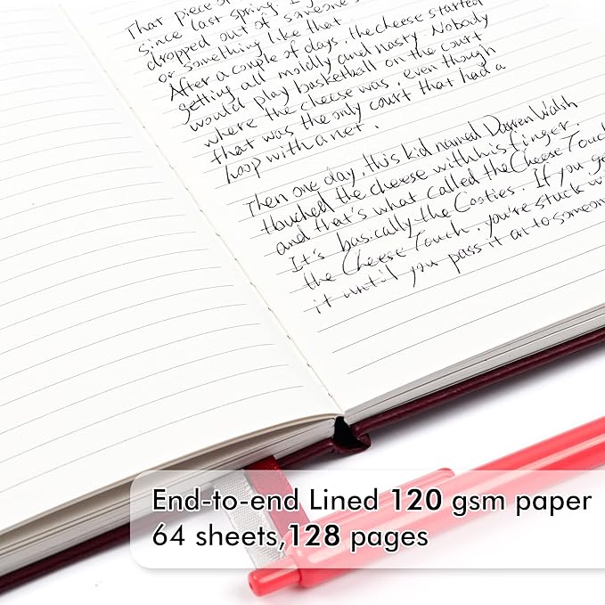 12 Pack Notebooks Journals Bulk with 12 Black Pens, Feela A5 Hardcover Notebook Classic Ruled Journal Set with Pen Holder for School Business Work Travel Writing, 120 GSM, 5.1”x8.3”, Wine - Bloomnest