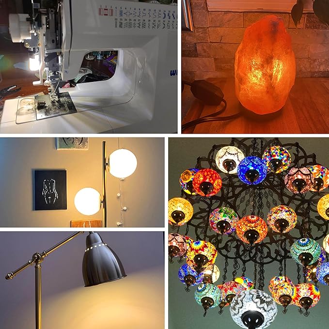 ALIDE E12 Dimmable LED Bulb 5W C7 Light Bulb,Replace 40W E12 Halogen Equivalent,Warm White 2700k T6 Base 110V 120V E12 LED Candelabra Bulbs for Ceiling Fan Chandelier Salt Lamp,450lm,10Pack - Bloomnest