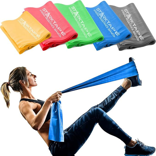 Resistance Bands. Elastic Professional Physical Therapy Latex Band. - Perfect for Home Exercise, Yoga, Pilates, Gym, Rehab, Workout - Bloomnest