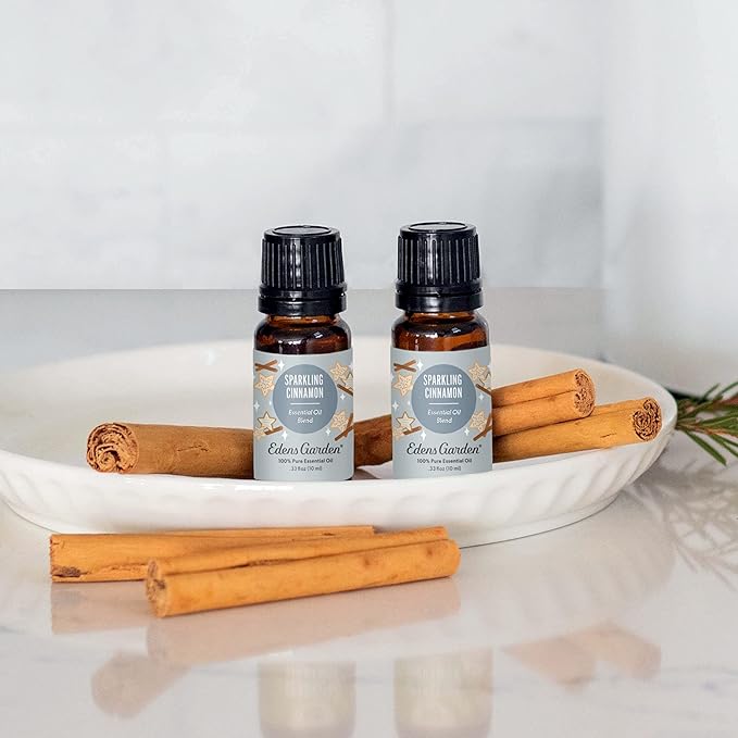 Edens Garden Sparkling Cinnamon Essential Oil Blend- 100% Pure Premium Grade, Undiluted, Natural, Therapeutic, Aromatherapy, The Best for Diffusing, Candle, Laundry, Humidifiers 10 ml (.33 fl oz) - Bloomnest