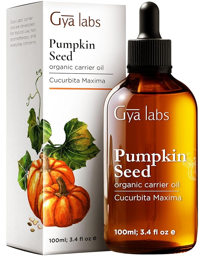 Gya Labs Pumpkin Seed Carrier Oil - 3.4 Fl Oz - for Hair, Skin, Face, Scalp & Body Massage - Bloomnest