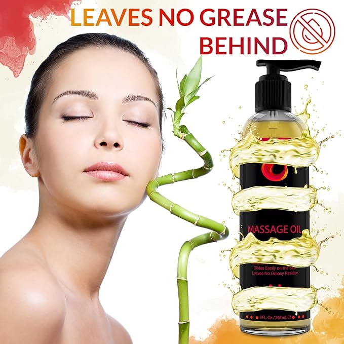 Body Massage Oil: Massage Oil for Massage Therapy, Premium Massaging Oil-Lush Vanilla Scent with Jojoba & Coconut, Therapeutic Oil 1Bottle, 8 fl oz - Bloomnest