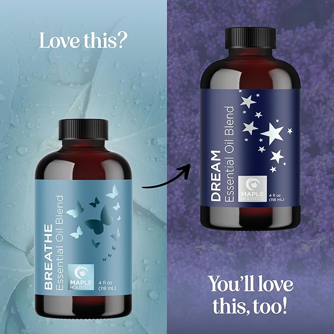 Breathe Essential Oil for Diffuser - Invigorating and Refreshing Breathe Essential Oil Blend with Eucalyptus Peppermint Tea Tree and Mint for Diffusers for Home and Shower Aromatherapy (4 Fl Oz) - Bloomnest