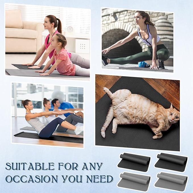 10 Pack Yoga Mats Bulk, 68'' x 24'' x 4mm Thick Yoga Mats for Kids and Adult Gym Mats Bundle Latex Free Exercise Mats with Non Slip Texture for Outdoor Yoga, Pilates or Workout - Bloomnest