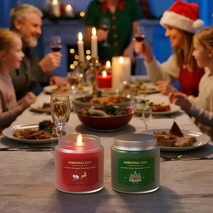 BOYUJK Christmas Candles, Scented Candles Gifts for Women, Scented Candles Gift Set for Her, Christmas Gifts for Women and Men - Bloomnest