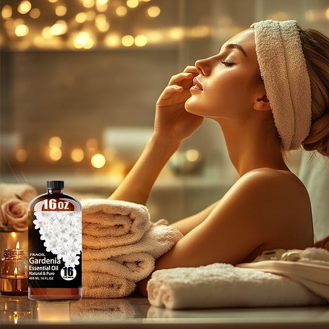Gardenia Essential Oil, Gardenia Oil 16 Fl Oz 480 ML for Diffuser Humidifier Yoga Cleaning DIY Candle Soap Making Perfume Gift for Women Essential Oils - Bloomnest