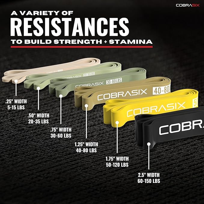 Resistance Bands | Long Resistance Bands for Working Out | Pull-Up Bands for Strength Training, Physical Therapy, Stretching, WOD | Exercise Bands for Home Gym | Workout Bands | Men and Women - Bloomnest