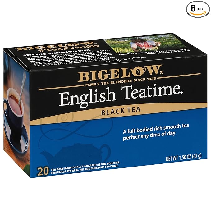 Bigelow Tea English Teatime Black Tea, Caffeinated Tea, 20 Count Box (Pack of 6), 120 Total Tea Bags - Bloomnest