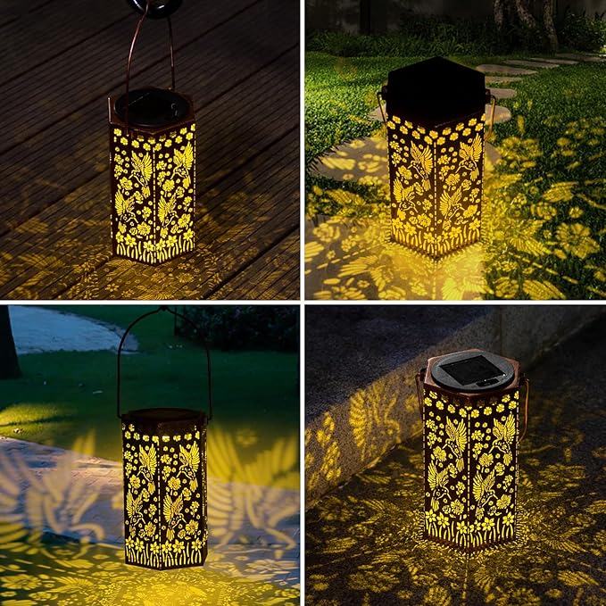 Styleonme Hummingbird Lover Solar Light, Mother's Day Lantern Gift for Mom Grandma Women Sister, Hanging Image Hummingbirds Lanterns, Yard Corridor Garden Decor, Thanksgiving Day, Birthday Gifts - Bloomnest