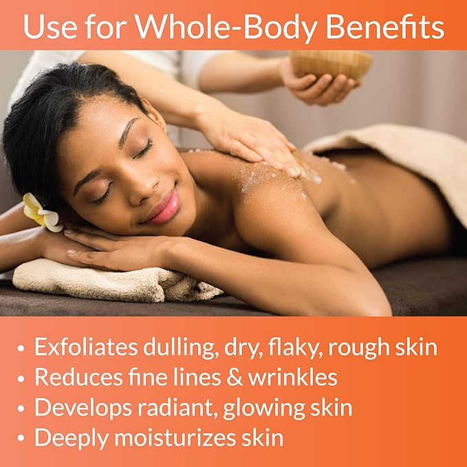 Organic Fiji Whole Body Scrub - Infused with Coconut Oil, Exfoliating Sugar Scrub for Smooth and Soft Skin, Exfoliates & Restores Skin's Natural Biosphere, Lemongrass Tangerine 20 oz