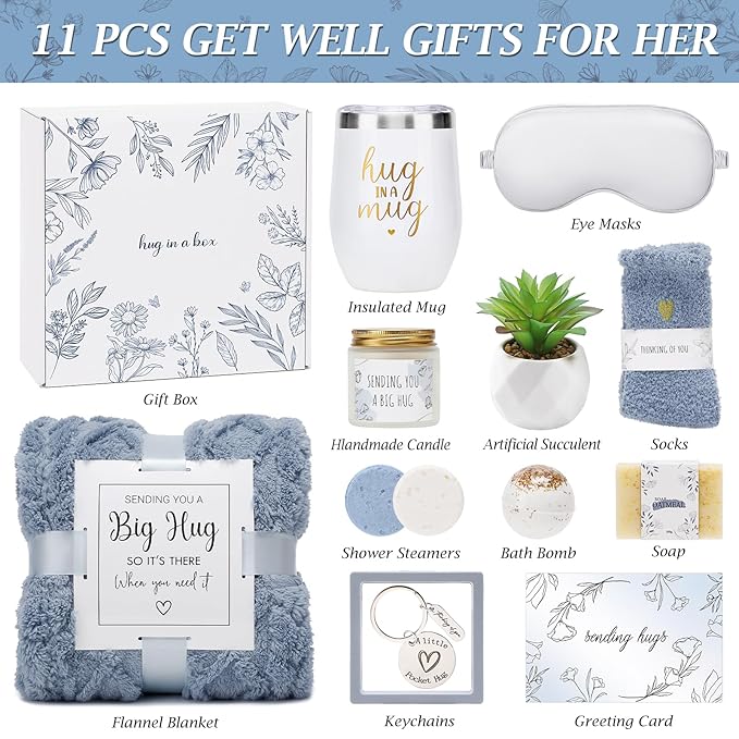 Sympathy Gift Baskets Sympathy Gifts for Loss of Loved One Hug in a Box for Women Bereavement Gifts Ideas Get Well Soon Gift Condolence Basket Miscarriage Thinking of You Care Package for Women - Bloomnest