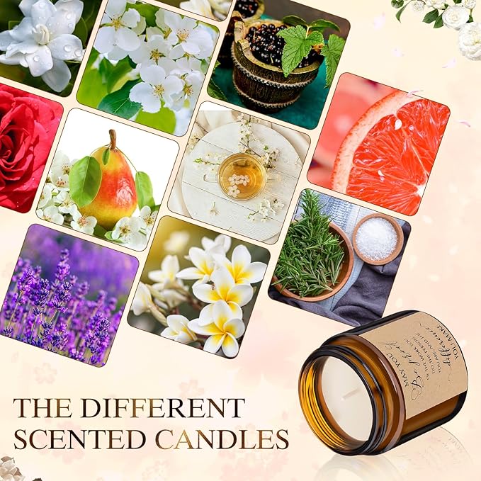 MTLEE 20 Pcs Thank You Gifts Candles 3.5 oz Employee Appreciation Inspirational Scented Soy Wax Candle Thank You Gift Christmas Gifts for Coworker Women Volunteer Teacher(Classic,Brown) - Bloomnest