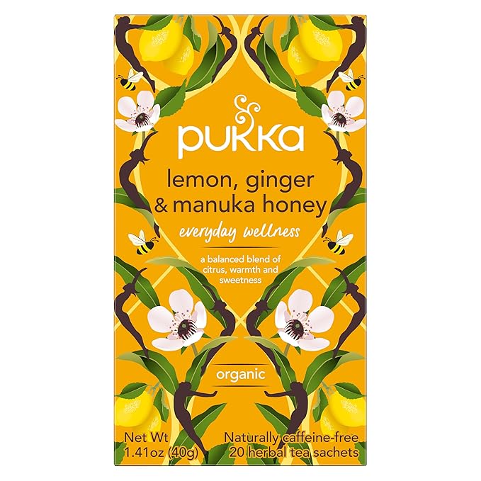 Pukka Tea Bags, Organic (Chamomile Vanilla and Manuka Honey, & Lemon Ginger and Manuka Honey) (2ea / 20ct) (Variety Pack) - Bloomnest