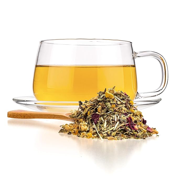 Tealyra - Bedtime - Chamomile - Spearmint - Hemp Leaves - Unique Relaxing Herbal Loose Leaf Tea - Sleep and Calm Tea - All Natural - 224g (8-ounce) - Bloomnest
