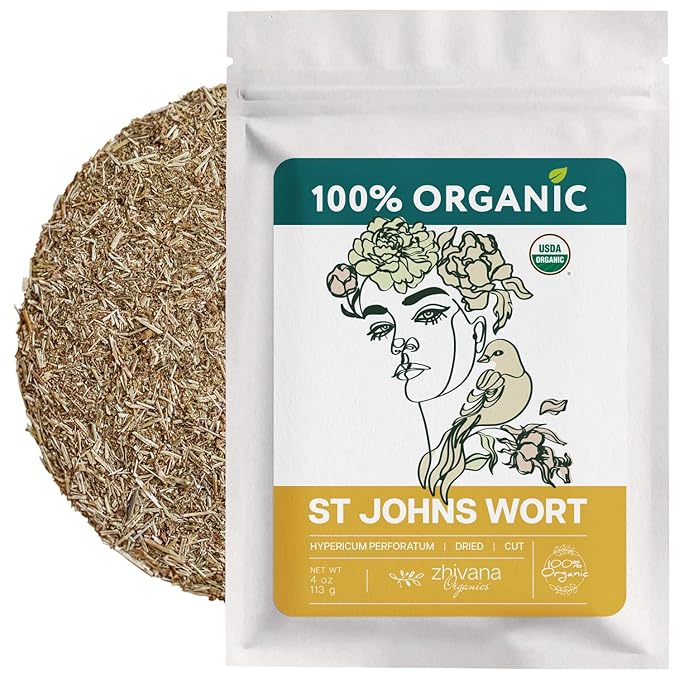 Organic St Johns Wort Herb (4 oz.) – 100% Pure Dried Saint John’s Wort Tea – Te de Hierba de San Juan Organica - Bloomnest